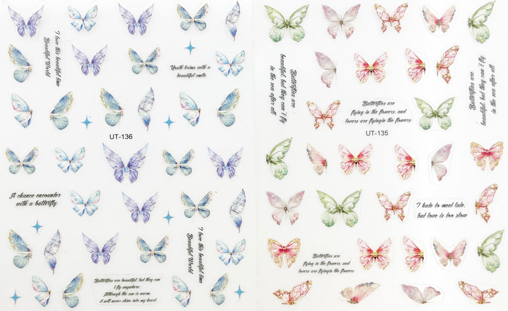 LULA Watercolor Butterflies & Script