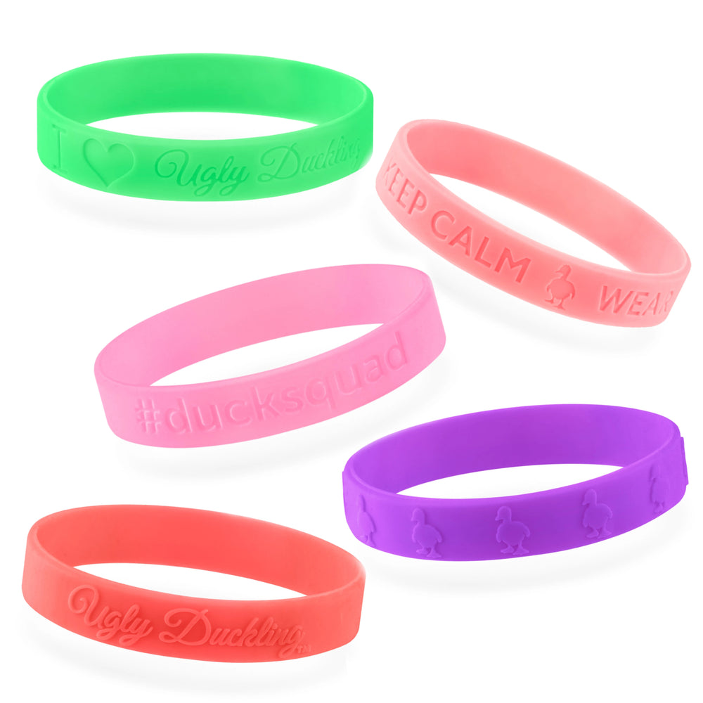 Neon Silicone Bracelets 5 Colours 5 Designs | Ugly Duckling