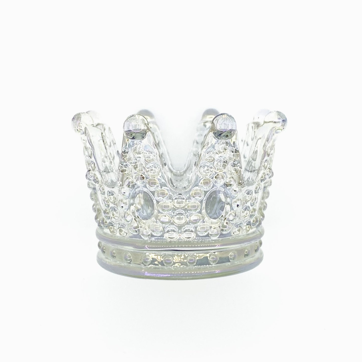 Glass crown brush holder