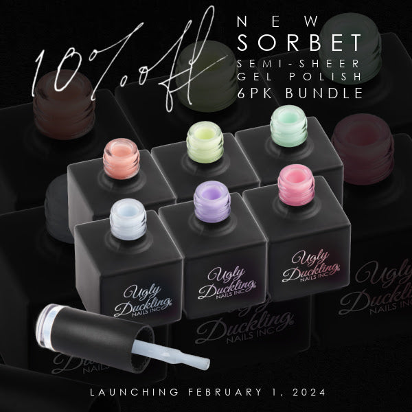 Spring 2024 Semi Sheer Sorbet Gel Polish Collection 6pk | Ugly Duckling