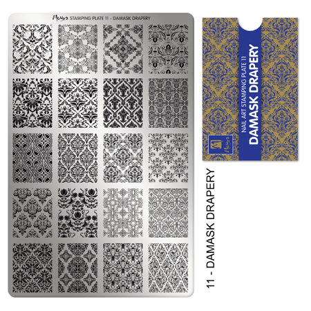 Moyra Stamping plate 11 - Damask Drapery