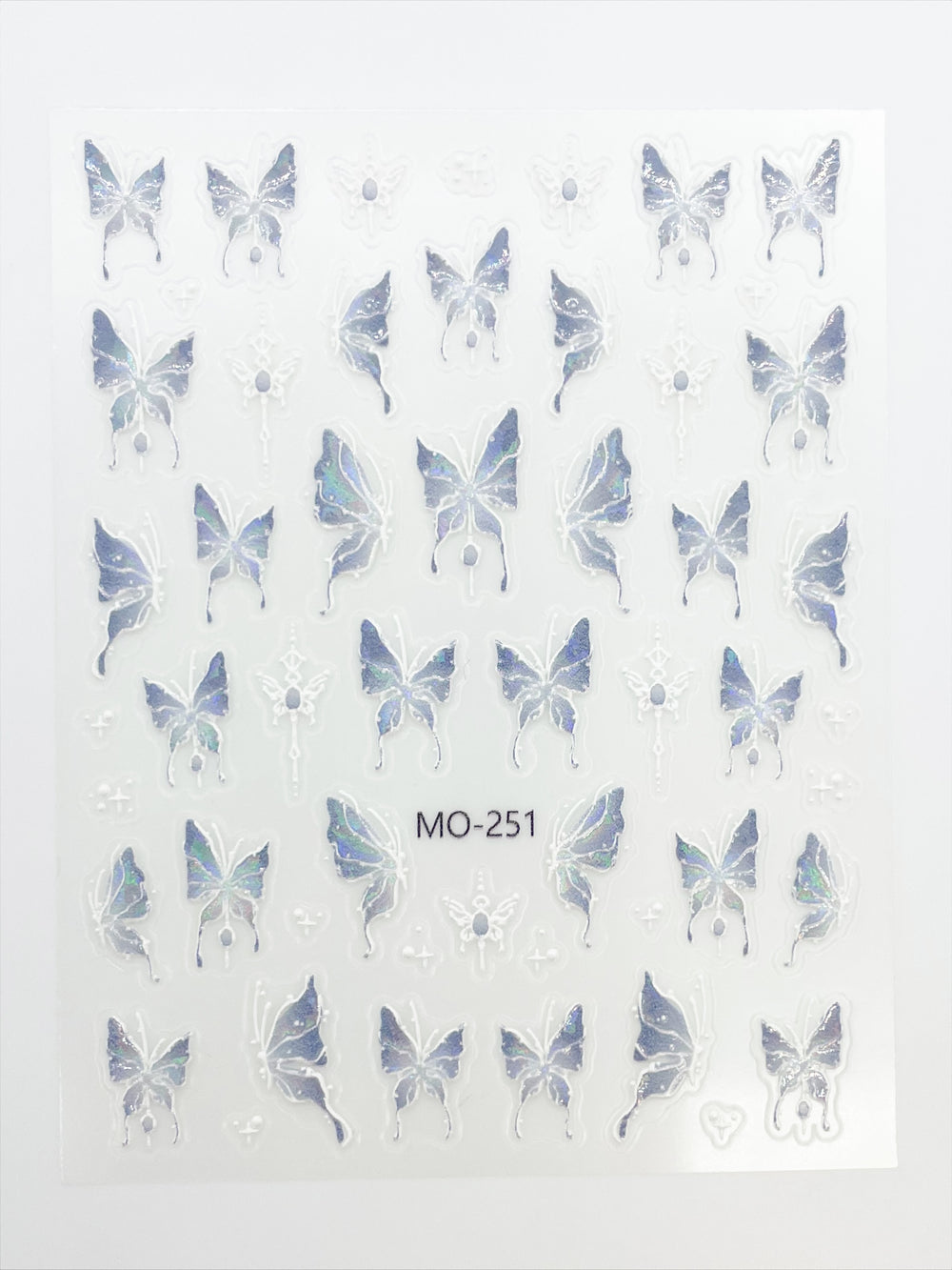 Blue Iridescent Butterflies Self Adhesive Decals | Lula Beauty