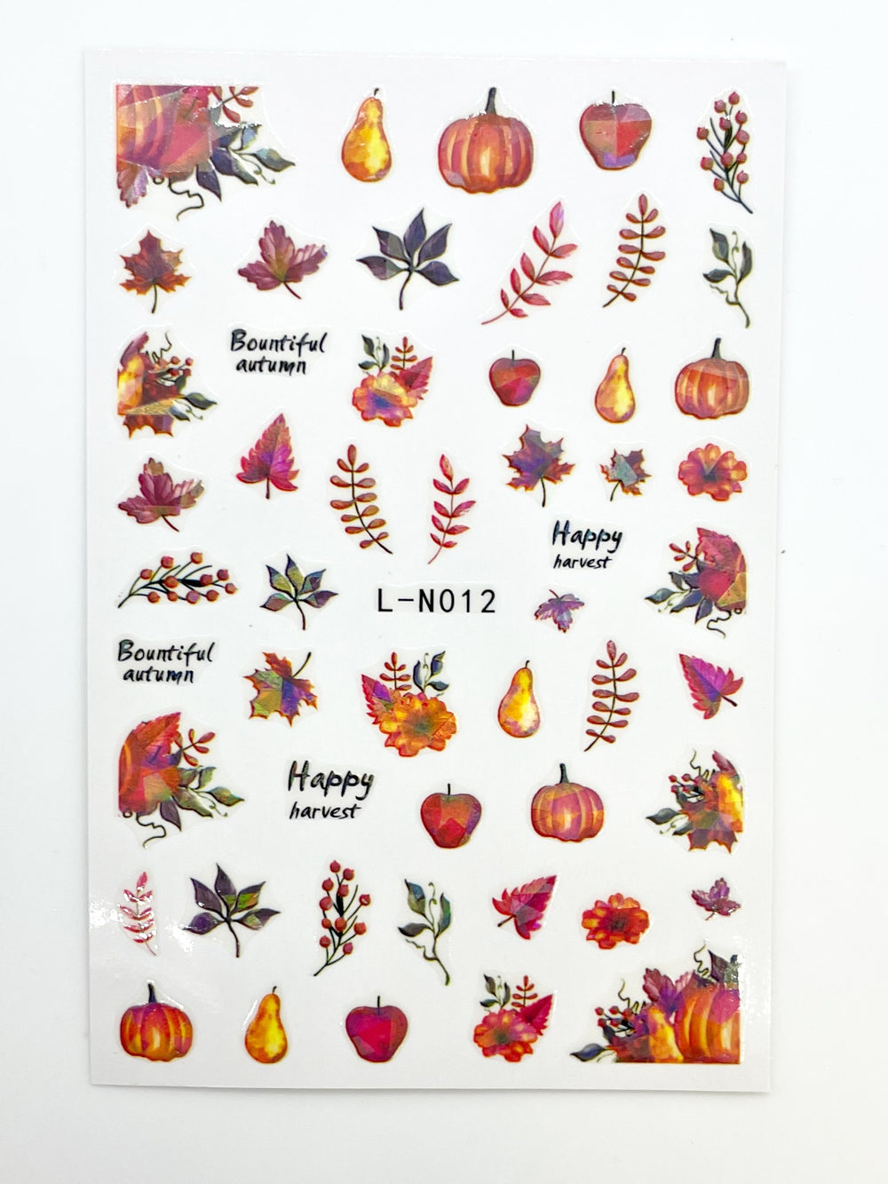 Autumn Harvest Holographic Self Adhesive Decals | Lula Beauty