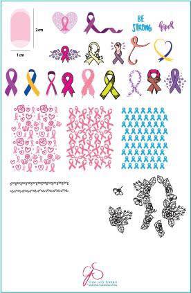 CJS-125 All For A Cause | Clear Jelly Stamping Plate