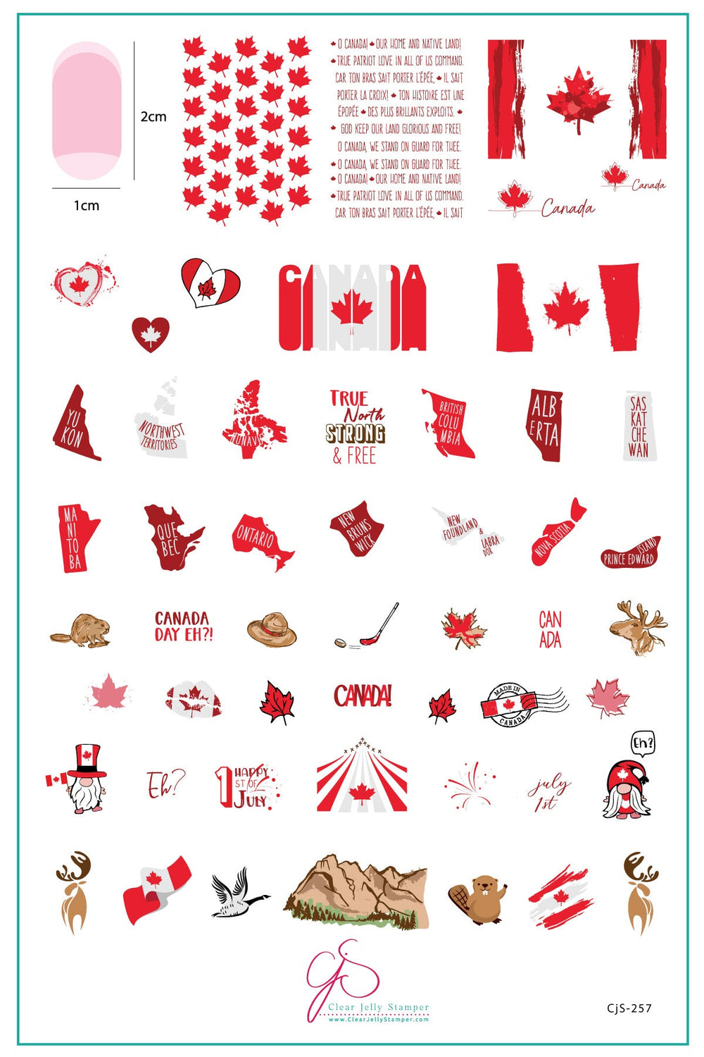 CjS-257 Canada Day  | Clear Jelly Stamping Plate