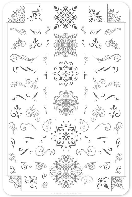 CJS-134 Put a Lil' Swirl on it - Part Two | Clear Jelly Stamping Plate