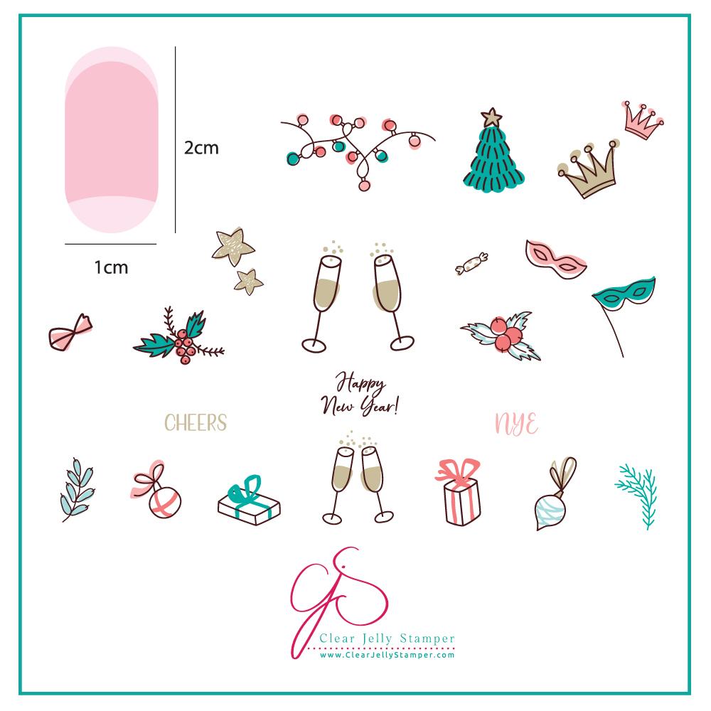 CJSH-061 Cheers! |  Clear Jelly Stamping Plate