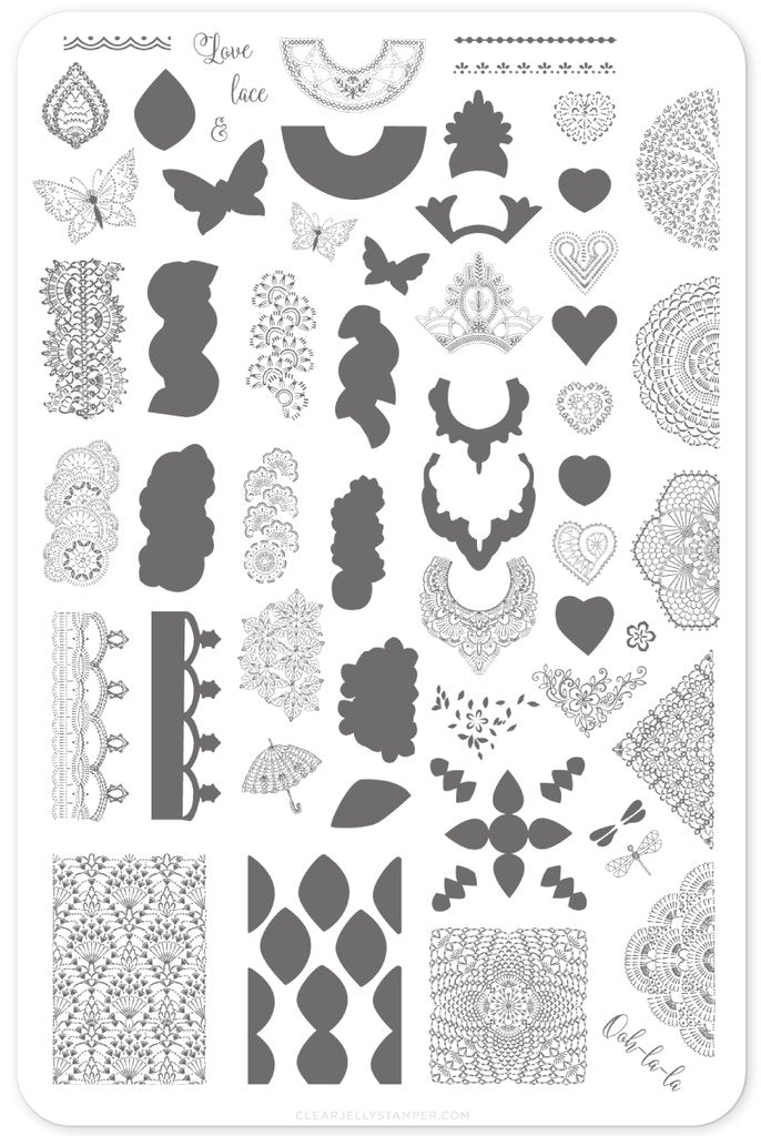 CJSV-13 Frill Seeker | Clear Jelly Stamping Plate