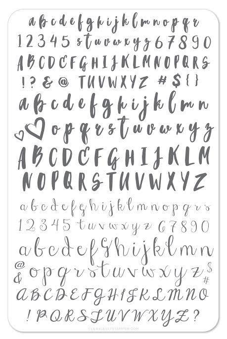 CJS-040 Alphabet ~ Brush | Clear Jelly Stamping Plate