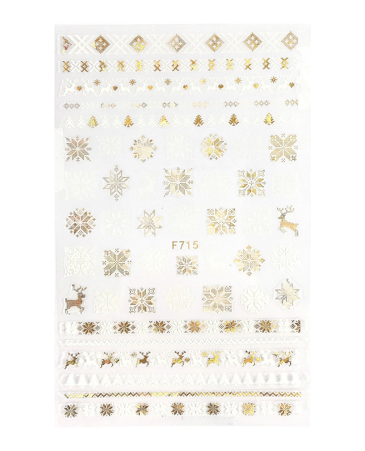 
                  
                    Holidays in Holo Gold ~ Snowflakes, Reindeer, Santa and More! Self Adhesive Decals | Lula Beauty
                  
                