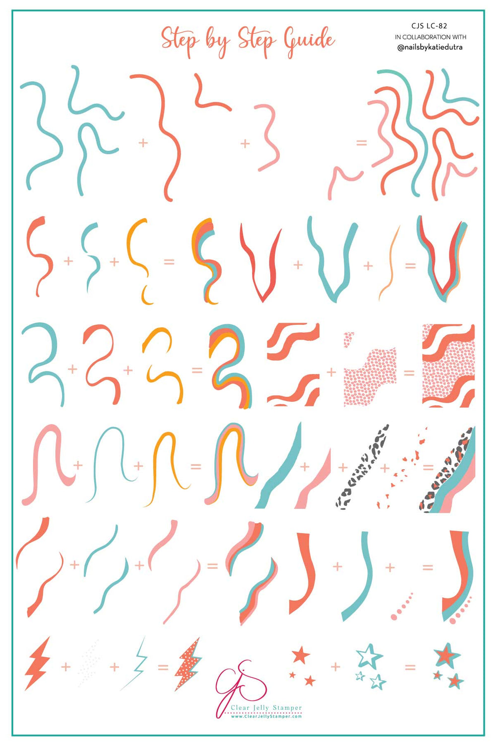 CJSLC-082 Funky Swirls | Clear Jelly Stamping Plate