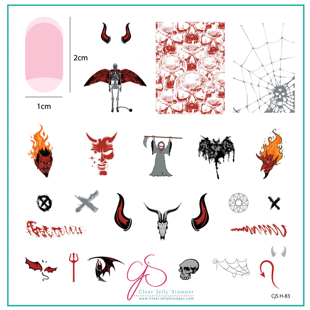 CjSH-83  Lil Devil   |  Clear Jelly Stamping Plate