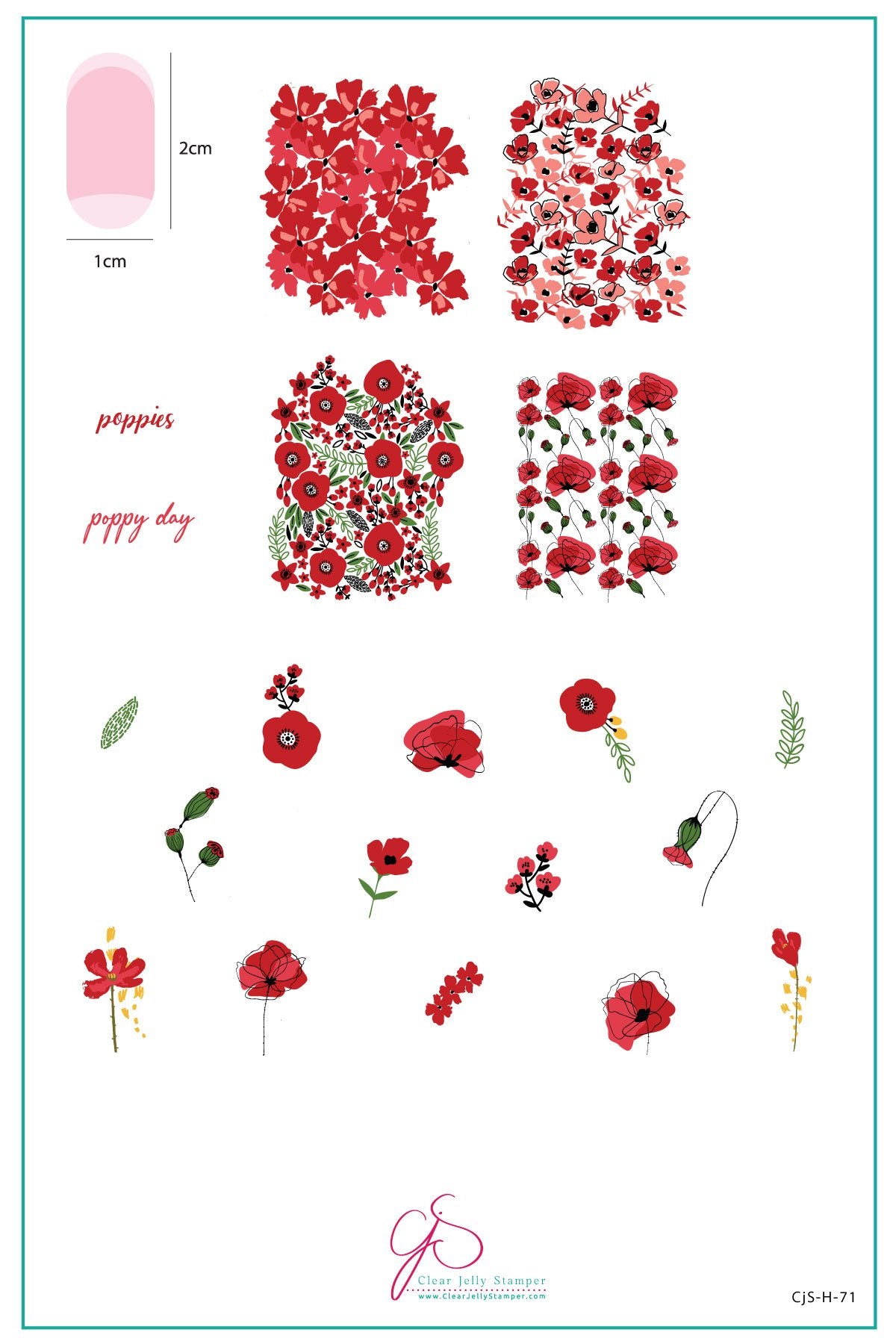 
                  
                    CJSH-71 Poppy Day |  Clear Jelly Stamping Plate
                  
                