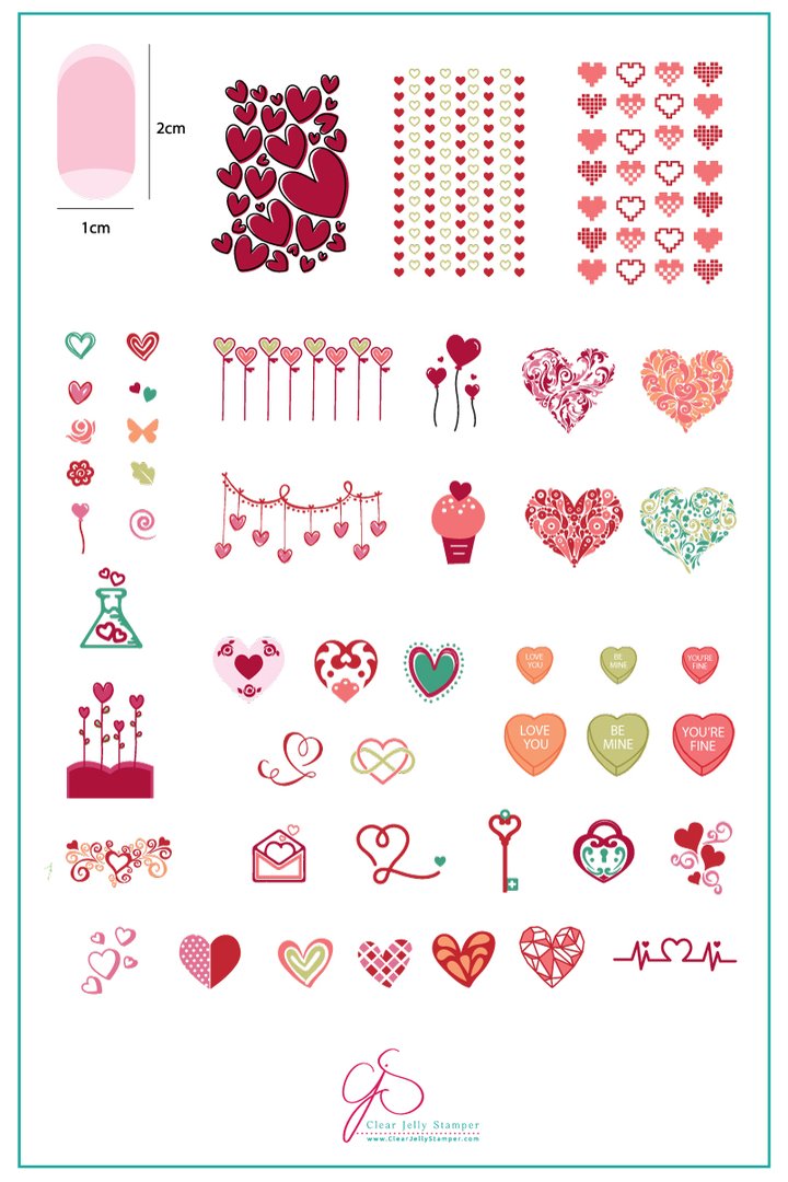 CJSV-05 Show the Love Plate | Clear Jelly Stamping Plate