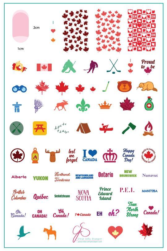 CJSLC-008 True North Strong! | Clear Jelly Stamping Plate